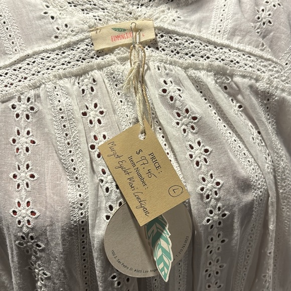 White floor length cardigan boho - Picture 6 of 7